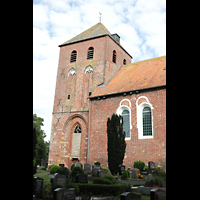 Krummhörn, Reformierte Kirche, Turm von Süden