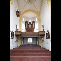 Regensburg, Neupfarrkirche, Innenraum in Richtung Orgel