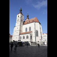 Regensburg, Neupfarrkirche, Ansicht vom Neupfarrplatz von Südosten
