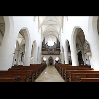 Ingolstadt, St. Moritz, Innenraum in Richtung Orgel