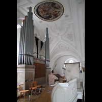 Weilheim i.OB., Stadtpfarrkirche Mari Himmelfahrt, Orgel mit Rckpositiv