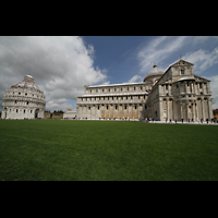 Pisa, Duomo di Santa Maria Assunta, Dom und Baptisterium, Seitenansicht
