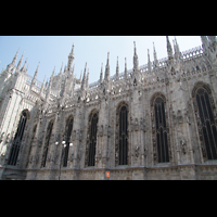 Milano (Mailand), Duomo di Santa Maria Nascente, Nördliches Seitenschiff mit Fialen