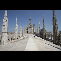 Milano (Mailand), Duomo di Santa Maria Nascente, Begehbares Dach (Terrazza) mit Marmorfliesen