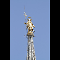 Milano (Mailand), Duomo di Santa Maria Nascente, Die goldene Madonna auf dem Turm ('Madonnina')