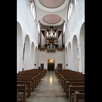 Augsburg, St. Moritz, Hauptschiff / Innenraum in Richtung Orgel