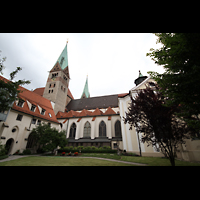 Augsburg, Dom St. Maria, Außenansicht vom Domhof aus
