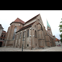 Augsburg, Dom St. Maria, Westchor und südliches Seitenschiff von außen