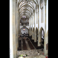 Augsburg, St. Ulrich und Afra, Blick vom Baugerüst im Chor zur Orgel