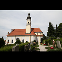 Murnau, St. Nikolaus, Seitenansicht vom Friedhof aus
