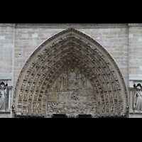 Paris, Cathédrale Notre-Dame, Tympanon über dem Hauptportal
