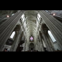 Soissons, Cathédrale Saint-Gervais et Saint-Protais, Hauptschiff, Gewölbe und Orgel
