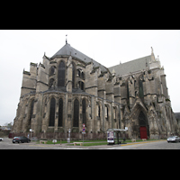Soissons, Cathédrale Saint-Gervais et Saint-Protais, Außenansicht Chorraum und Querhaus