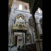 Napoli (Neapel), Cattedrale di S. Maria Assunta, Hauptorgel, rechter Teil (Evangelienseite)
