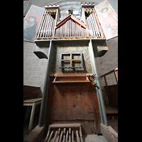 Sion (Sitten), Notre-Dame-de-Valre (Burgkirche), Orgel mit Spieltisch und Pedal