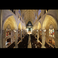 New York City, St. Patrick's Cathedral, Blick von der Orgelempore in die Kathedrale