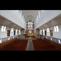 Bod, Domkirke, Blick von der Orgelempore in den Dom