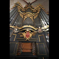 Brandenburg, Dom St. Peter und Paul, Spieltisch und Orgelprospekt