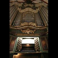Angermnde, St. Marien, Spieltisch mit Orgel