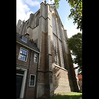 Ansicht von der kerkstraat von Südwesten Alkmaar, Sint Laurenskerk, Ansicht von der kerkstraat von Südwesten