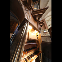 Spieltisch und Prospekt der Chororgel Alkmaar, Sint Laurenskerk, Spieltisch und Prospekt der Chororgel