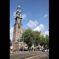 Ansicht von der Prinsengracht Südwesten Amsterdam, Westerkerk, Ansicht von der Prinsengracht Südwesten