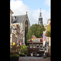 Ansicht vom Lange Tiendeweg von Osten Gouda, Sint Janskerk - Grote Kerk, Ansicht vom Lange Tiendeweg von Osten