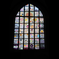 Erasmus-Fenster von 2016 Gouda, Sint Janskerk - Grote Kerk, Erasmus-Fenster von 2016