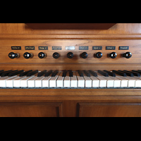 Kampen, Broederkerk, Spieltisch und Registerzge