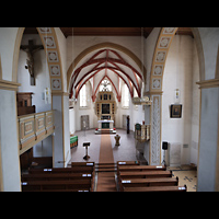 Rtha, St. Georgen, Blick von der Orgelempore in die Kirche