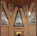 Berlin (Lichtenberg), Heilig-Kreuz-Kirche Hohenschnhausen, Orgel / organ